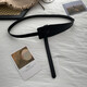 MIAOYISHI's new retro trendy girdle outer coat belt for women, wide, simple and versatile, knotted belt to slim waist, black