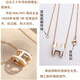 Fat Donglai's same style h necklace 18k gold k rose gold H letter necklace women's light luxury niche girl clavicle chain small black rose gold high version + color protection