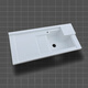 XMSJ Machine à laver personnalisée Basin intégré Corner Couper Couper Balcon Balcony Companion Quartz Basin en pierre avec bassin de planche à laver Basin à 19 plate