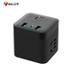 BULL Fast Charging Rubik's Cube Socket USB Socket/Plug Strip/Plug Strip/New National Standard Wiring Socket C Port 20W Fast Charging Wireless Black-UU220WH