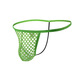 Pleasing Fashion Sexy Buttocks Revealing Men's Underwear Large Mesh Sexy Thin Strap Thong U Protruding Bag Fishing Green XL