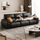 
Gujia Home Light Luxury Style Piano Key Modern Top Cowhide Sofa Living Room 2025 New Large Sitting Deep Feather 1307/1381 Standard Edition 1307 [Black] Three-person 2.81m