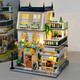 
Zhegao Family Qifu Building Blocks (ZHEGAO) Girls' Villa House Building Blocks Compatible with Lego Garden Hotel Castle Girls 6-12 years old assembled toys Playing House Double Floor - Wangwang Apartment + 1048 pellets of light