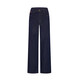 Navigare Italian sailboat washed jeans women's straight trousers wide leg pants 2332573501 denim blue L