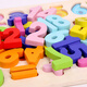 Shanye abcd letra juguete números de madera número de reconocimiento infantil pinyin 26 tablero de madera inglesa puzzle construyendo bloques de juguete boquilla de animal cognitivo