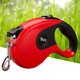Dele dog walking rope automatic retractable traction rope pet outdoor dog walking chain Teddy Corgi Pomeranian small dog anti-tension lead red 5 meters