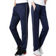 Yimuqi Chunqiu school pants two-bar junior high school students pants sports pants men and women trousers loose two-bar school uniform pants school pants 5266 blue two-bar M /165