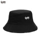 Kenmo (KENMO) double-sided fisherman hat men ins trendy brand hip-hop women versatile sun protection summer sun hat black large size