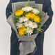 Love Qing Qing Qing Ming Festival chrysanthemum tomb-sweeping supplies bouquets for memorial services and funeral flowers express nationwide flower shop same-city delivery 11 yellow and white chrysanthemums mixed and matched