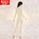Hongdou sous-vêtements pour femmes Vêtements et pantalon pour femmes coton pur coton à mi-haut Pull coton mince costume chaud automne nouveau 165 / m