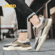 [Offizielle Autorisierung] Jeep (Jeep) Herrenschuhe und -stiefel 2022 Sommer Neues Produkt im Freien atmungsable Mesh Panel Schuhe Einfacher Gummi -Sohle -Freizeitschuhe modische Low Top -Kontrastschuhe 1098 Retro Farbe 40