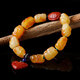 Longyin Beeswax Bracelet Amber Bracelet for Women and Men Pixiu Single Circle Bracelet South Red Ruyi Lock Birthday Gift YJ 8*14mm About