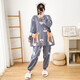 
Qiao Yumeng 200Jin [Jin equals 0.5 kg] Fat Girl Large Size Pajamas Cotton Women Long Sleeve Cartoon Set Loose Home Clothing Can Wear Outdoor Autumn Fat mm 6169 Gray 4XL 130-180Jin [Jin equals 0.5 kg]