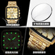 Bodaga Swiss Famous Brand Men's Watches de moda calendario luminoso de moda de alta gama Dominineing Quartz Watch Men's Watch 866 Gold-Faced Steel Bindo de 40 mm