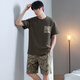 Upiece Pure Cotton Men's Pyjamas Men's Pyjamas Pyjamas et pantalon Pantalon Spring and Summer Home Vêtements à domicile Costume en deux pièces pour vêtements extérieurs 844 L [110-140Jin [Jin est égal à 0,5 kg]]]