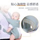 Aiyuanmei (Aiyuanmei) Correa para bebés delantera y trasera de doble uso delantero tradicional recién nacido tradicional que sale durante cuatro temporadas arte de respaldo de bebé simple elegante protección de la cabeza impresa gris estampada impresa impresa