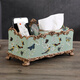Yonghuan European Multi-fonction Tissue Multifonction Boîte de tissus salon Boîte de cartes ménagers American Retro Retro Control Rangement 1047 Blue Oriole Blossom Vertical Draw