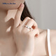 Miss JuJu PT950 platinum ring for men and women, couple ring, platinum simple glossy wedding ring, plain ring, solid ring 9#, about 3.7g (refund for more weight)