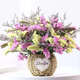AIMAN Yunnan Flowers Dried Flower Bouquet Forget-Me-Not Lover Grass Combination Starry Living Room Real Flowers Flower Arrangement Home Furnishings Purple Pink Yellow Red + Grass + Crystal About 30 pcs