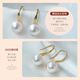 Queen of Pearls S925 Silver 8-9mm Freshwater Pearl Earrings High Heels Ear Hooks Birthday Gifts for Women Holiday Gifts