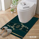 Baijiyuan Nordic style U-shaped toilet mat foot pad toilet toilet pedal waterproof pvc anti-slip pad toilet floor mat can be scrubbed impression gradient 50*60cm [standard version size]