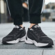 HEACOOA boys shoes junior high school students spring 2025 new boys casual sneakers teenagers breathable running sneakers black and white mesh 9195 38