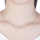 Lukfook Jewelry Pt950 double-layer tile chain platinum women's necklace plain chain price L10TBPN0001 about 2.23 grams 45cm