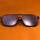 Xiaosie glasses natural crystal stone lens fashion personality full frame toad mirror men's high-end sunglasses square driver drive AZ-1047 full frame plate frame + brown crystal lens