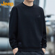 JEEP Jeep sweatshirt men's autumn and winter round neck long-sleeved T-shirt men's loose casual clothes men's black 2XL