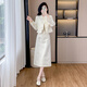 Suluolin (SULUOLIN) 2025 spring and autumn new women's two-piece suit dress Chinese style national style high-end temperament clothes Mi Xing suit M 105-115Jin Jin equals 0.5 kg