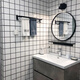 XMSJ Nordic small white brick bathroom kitchen wall tiles ceramic mosaic tiles toilet bathroom floor tiles restaurant nine grid purple red 9715M lemon yellow 3030