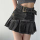 Langwei Feray Retro American Heißes Mädchen riss den Hüftrock für Frauen Frühling und Sommer neuer High-T-A-Line-Halbkörper-Kurzrock 16851 Retro Blue [keine Auskleidung] M (95-105jin [Jin gleich 0,5 kg])