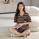 Woodpecker (TUCANO) pajamas for women in summer cotton short-sleeved shorts for summer Korean style student thin cute fresh cotton home clothing set 9885 short-sleeved suit 2XL code (125-140Jin [Jin equals 0.5 kg])