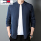 
Tommy Hee Kelly 100% Wool Knit Cardigan Men's Jacket 2024 Autumn and Winter Casual Loose Wool Knit Sweater Medium Gray 105
