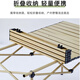 Jiuqiangu outdoor foldable table and chairs portable picnic table camping egg roll table carbon steel camping table khaki gold 4581