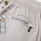 Old man's new spring and summer 2022 simple casual sports five-point pure cotton shorts for men versatile middle-aged and young elastic trousers waist day 9277# white L