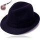 Changyin Autumn and Winter Men's Top Hat British Retro Jazz Hat Outdoor Dad Warmth Middle-aged and Elderly Spring and Autumn Old Man Hat Men's Fine Wool Black 59cm