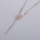 Yadige 18k gold necklace needle-type Chopard chain 0-shaped chain rose gold color gold adjustable chain plain gold clavicle chain rose gold O.-shaped chain total length 50CM can be adjusted freely
