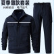 Chengmo (CHENGMO) reflective strip work clothes men's long-sleeved suit spring and autumn thin wear-resistant auto repair shop welding site labor protection clothing workwear 686 gray reflective strip summer thin suit 175/XL recommended weight 120-140Jin [Jin equals 0.5 kg]