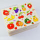 Toys de Humo, lettres numériques, puzzle de planche à emporter à la main pour enfants, puzzle de bébé éducation précoce, jouets en bois, ensemble 2 pièces [Fruit Model + Forest Animal]