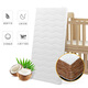 Multifunctional solid wood crib without paint cradle bed environmentally friendly children's bed baby bed movable bb bed splicing large bed adjustable double-layer large bed + mosquito net