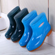 Huili four-season wear-resistant beef tendon sole waterproof shoes fashionable short rubber shoes kitchen soft sole water boots rain boots women comfortable and non-slip on rainy days Khaki-single shoes Standard size 38