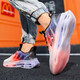 GUQIAN men's shoes 2025 new sports and leisure running air cushion shock absorption junior high school students' height-enhancing dad shoes trendy shoes men TK757 gray orange 40 (250mm)