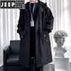 Jeep Spirit Sweaty Wind Coat Chaqueta de abrigo para hombres Nuevo abrigo de rodilla Over-Knee Autumn e invierno en espesor de la ropa sobre ropa masculina algodón verde militar más grueso l 115jin [Jin equivale a 0.5 kg] -140Jin [Jin equivale a 0.5 kg]