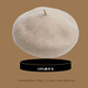 Woodpecker Brand 2025 New Wool Beret Women's Korean Retro Face-Showing Small Solid Color Sweet and Versatile Painter Hat Camel #5 M M (56-58cm)