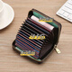 Kuqidaishu Anti-Diebstahl-Karten-Kartentasche Frauen Anti-Demagnetization Multi-Card-Kartenclip großer Kapazitätslizenz kleiner Kartenhülle Wallet DD [9 Kartensteckplätze + 2 Dokumentschlitze]