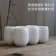 Gushengji pure white simple tea set household Jingdezhen high white ceramic underglaze color teapot tea cup large handle pot pure white simple (1 pot 6 cups + bamboo tray)