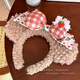 Morning Star Cute Bow Strawberry Plush Disney Headband Women's 2025 New Outing Versatile High Headband Hairpin Strawberry Shirley Rose Hairband