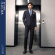 VICUTU blue V suit 100% pure wool VBC imported fabric business suit blue (180/100B)