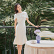 La Koradior triacetate fashionable new dress skirt temperament waist cape dress white S